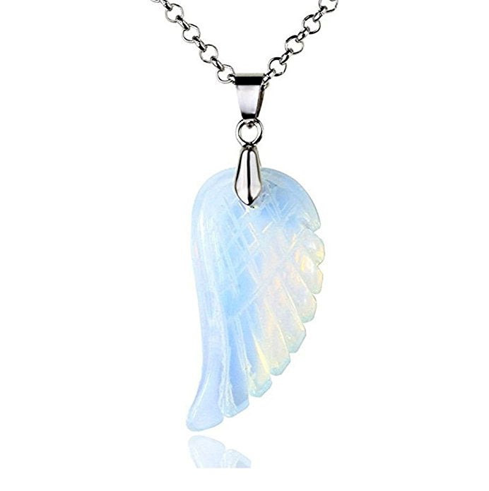 Opalite Angel Wing Necklace